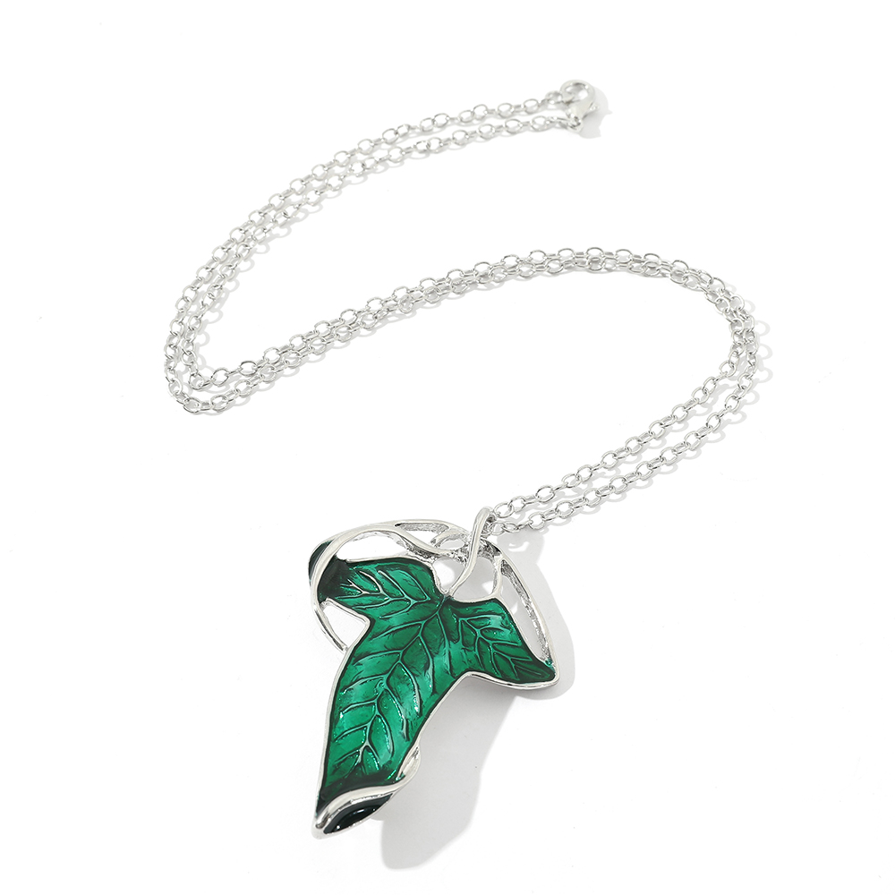 Vintage Green Leaf Pendant Nec - Vintage Fashion Enthusiasts review and price
