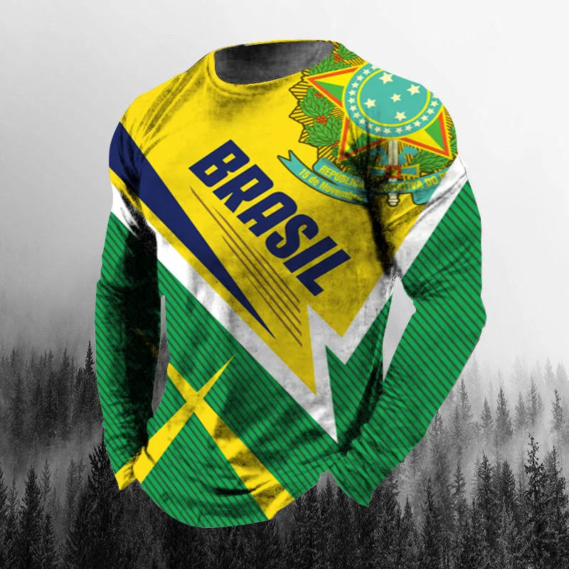 Vintage Brazilian Flag 3D Prin - Vintage Fashion Jersey review and price