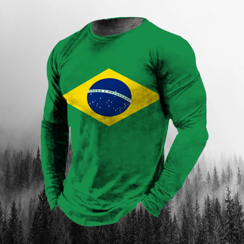 Vintage Brazilian Flag 3D Prin - Vintage Fashion Jersey review and price