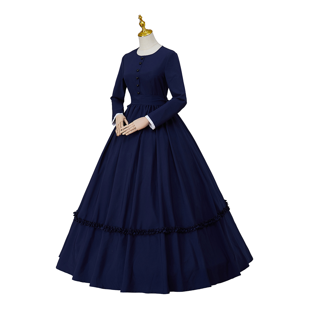 Women Navy Blue Victorian Civi - Vintage Fashion Dresses review and price