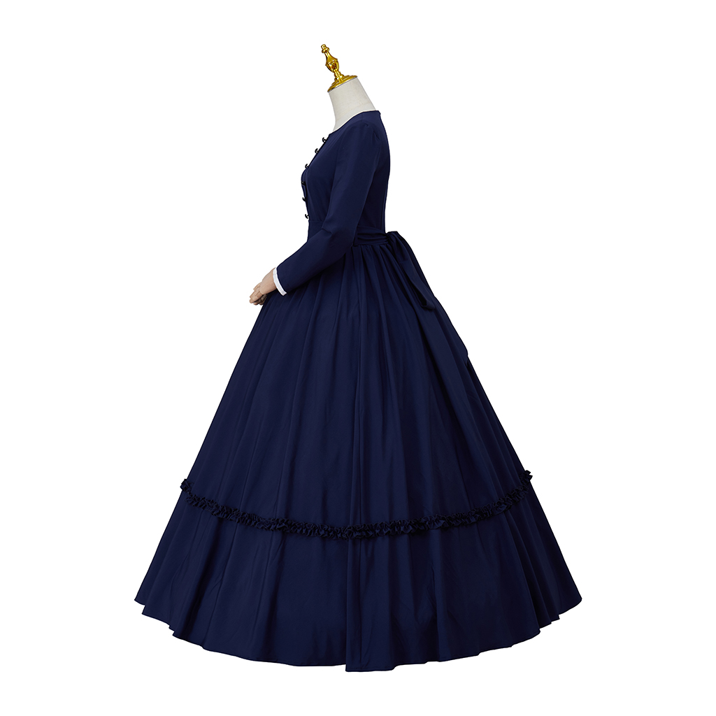 Women Navy Blue Victorian Civi - Vintage Fashion Dresses review and price