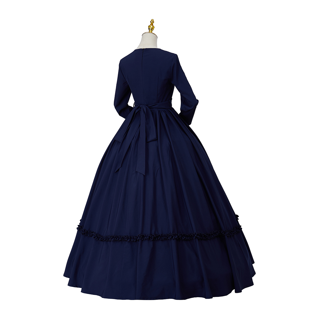 Women Navy Blue Victorian Civi - Vintage Fashion Dresses review and price