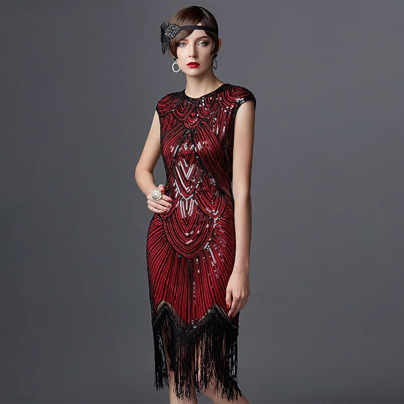 1920s Gatsby Fringe Flapper Dr - Vintage Fashion Dresses review and price