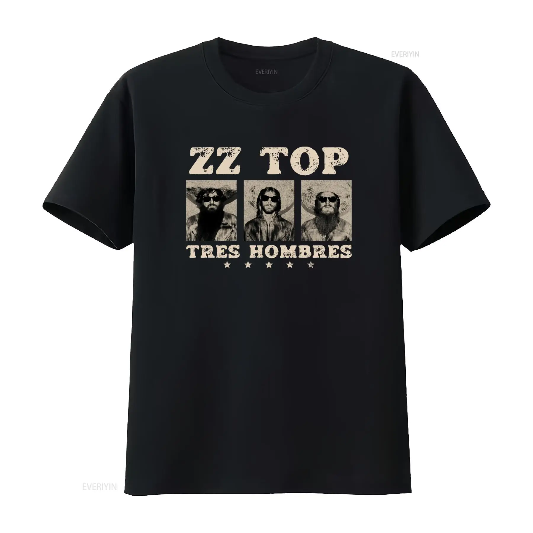 Tres Hombres ZZ Top Retro Rock - Vintage Fashion La review and price