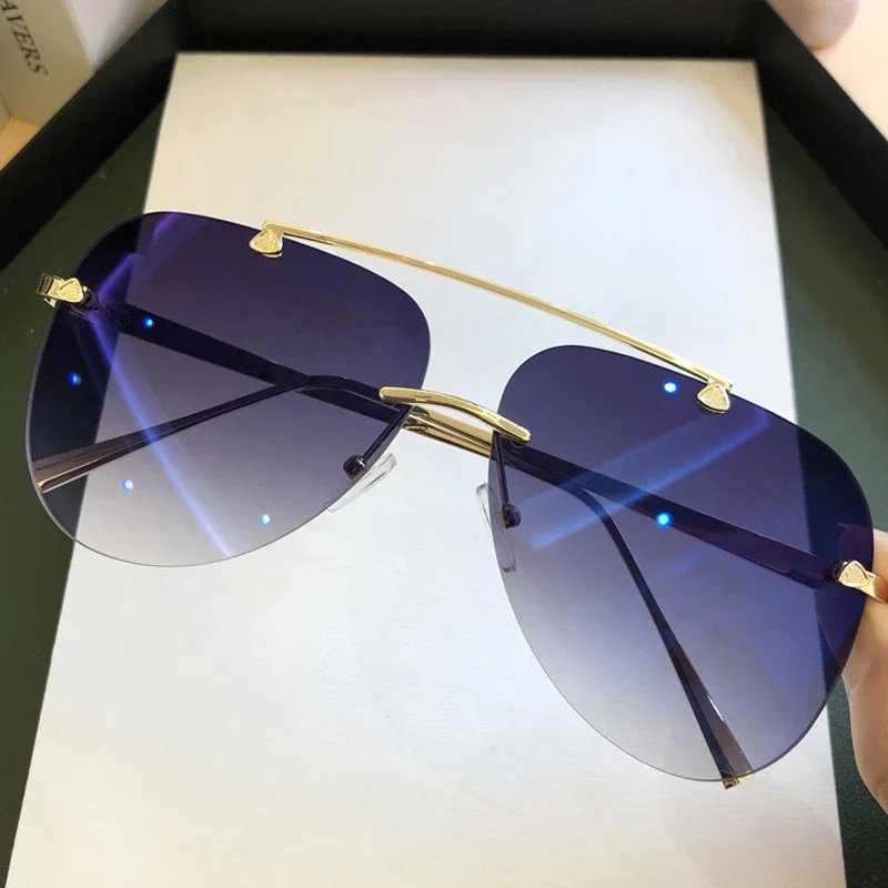 Vintage Rimless Alloy Aviation - Vintage Fashion Enthusiasts review and price