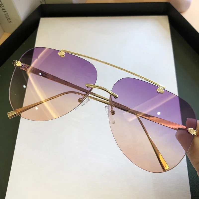 Vintage Rimless Alloy Aviation - Vintage Fashion Enthusiasts review and price